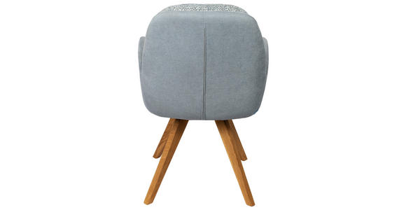 ARMLEHNSTUHL  in Webstoff  - Jadegrün/Eichefarben, Design, Holz/Textil (59/90/64cm) - Linea Natura