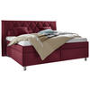 POLSTERBETT 160/200 cm  in Rot  - Weiss/Silberfarben, Konventionell, Holz/Textil (160/200cm) - Esposa