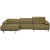 ECKSOFA in Echtleder Beige  - Beige/Schwarz, Design, Leder/Metall (165/313cm) - Emilio Belluti