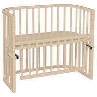 BEISTELLBETT 96/56,50/79 cm  - Beige, Basics, Holz (96/56,50/79cm) - Babybay