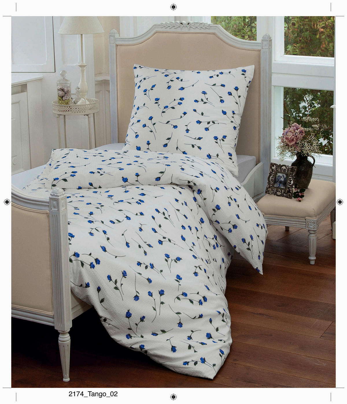BETTWÄSCHE Tango Seersucker 155/220 cm  - Blau, Basics, Textil (155/220cm) - Janine