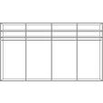 SCHWEBETÜRENSCHRANK 330/236/67 cm 4-türig Schieferfarben, Graubraun  - Schieferfarben/Graubraun, KONVENTIONELL, Glas/Holzwerkstoff (330/236/67cm) - Novel