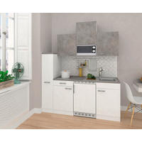 KÜCHENBLOCK 180 cm   in Weiss, Hellgrau  - Weiss/Hellgrau, Modern, Holzwerkstoff (180cm) - Respekta