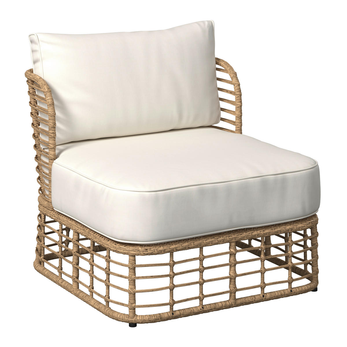 GARTEN-RELAXSESSEL 81/71/88 cm  - Beige/Creme, Natur, Kunststoff/Textil (81/71/88cm) - Ambia Garden