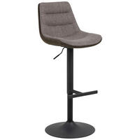 BARSKA STOLICA  sivo-smeđa, svijetlo siva  tekstil, metal      - sivo-smeđa/svijetlo siva, Design, tekstil/metal (47/95/52,5cm)