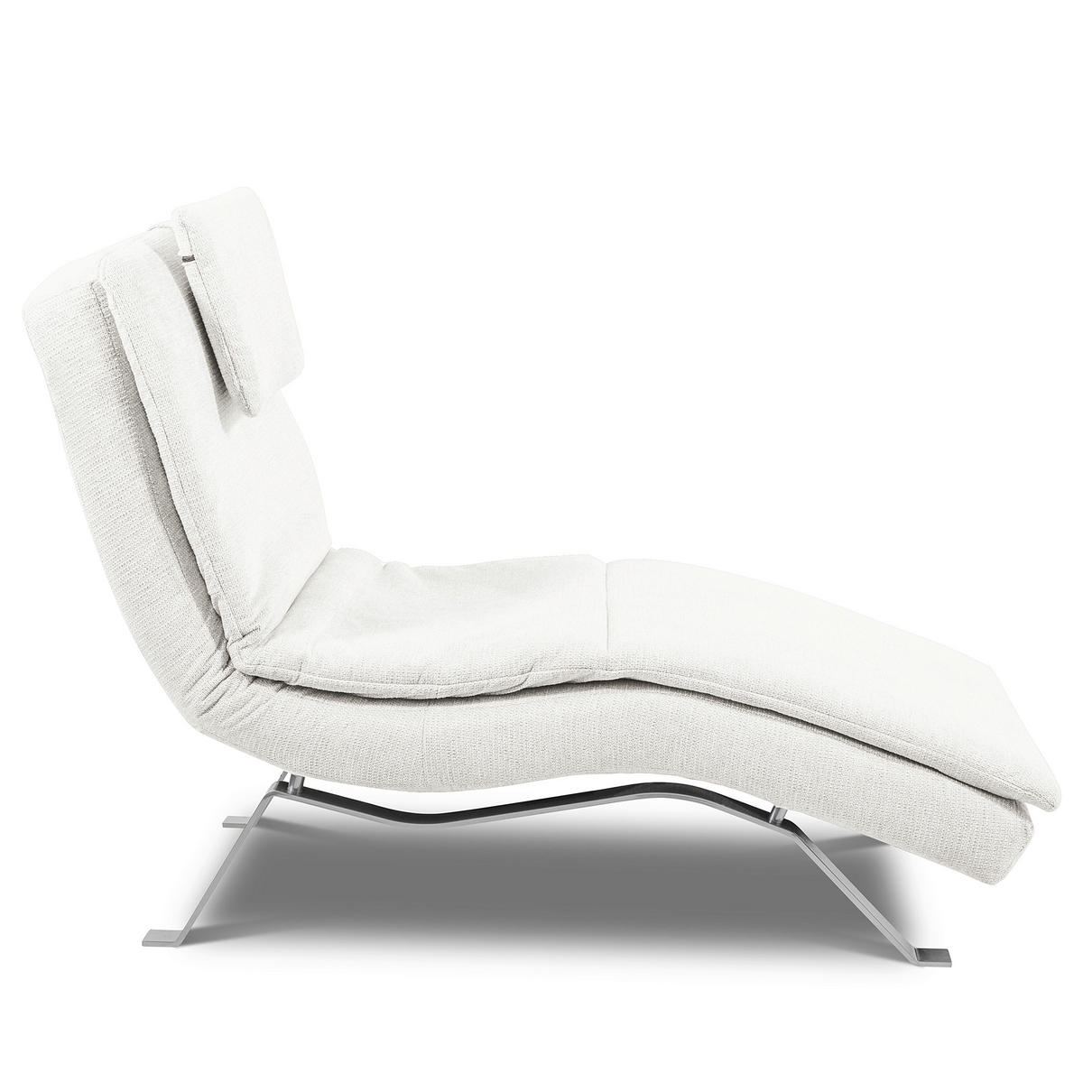 RELAXLIEGE in Chenille Creme  - Silberfarben/Creme, Design, Textil/Metall (65/95/171cm) - Celina Home