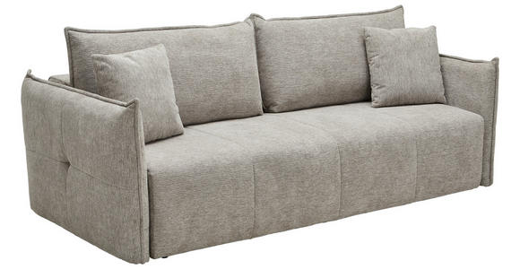 SCHLAFSOFA  in Webstoff Taupe  - Taupe/Schwarz, KONVENTIONELL, Kunststoff/Textil (224/90/107cm) - Carryhome