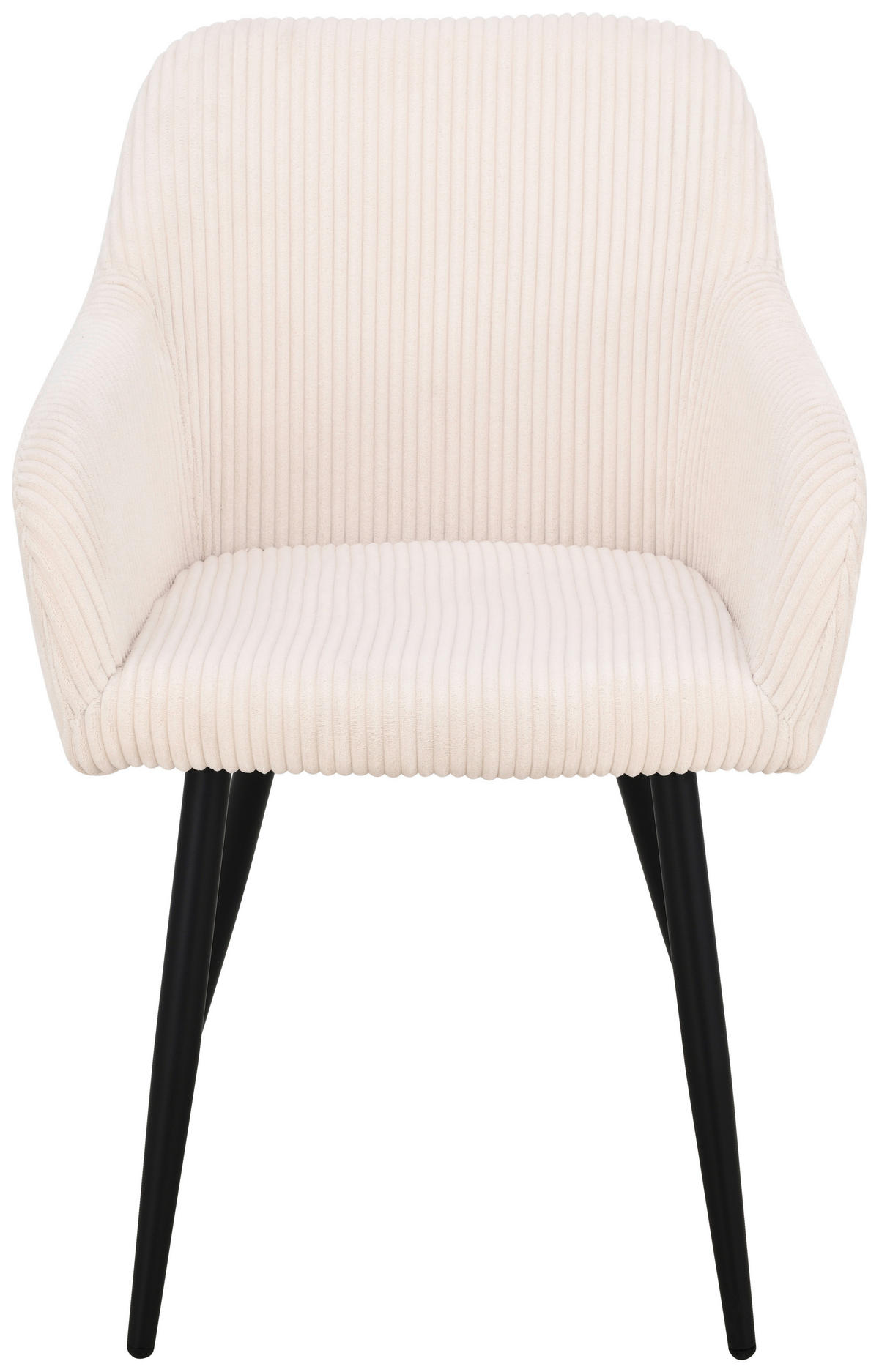 ARMLEHNSTUHL  in Eisen Cord  - Beige/Schwarz, Trend, Holz/Textil (55/84/60cm) - Livetastic