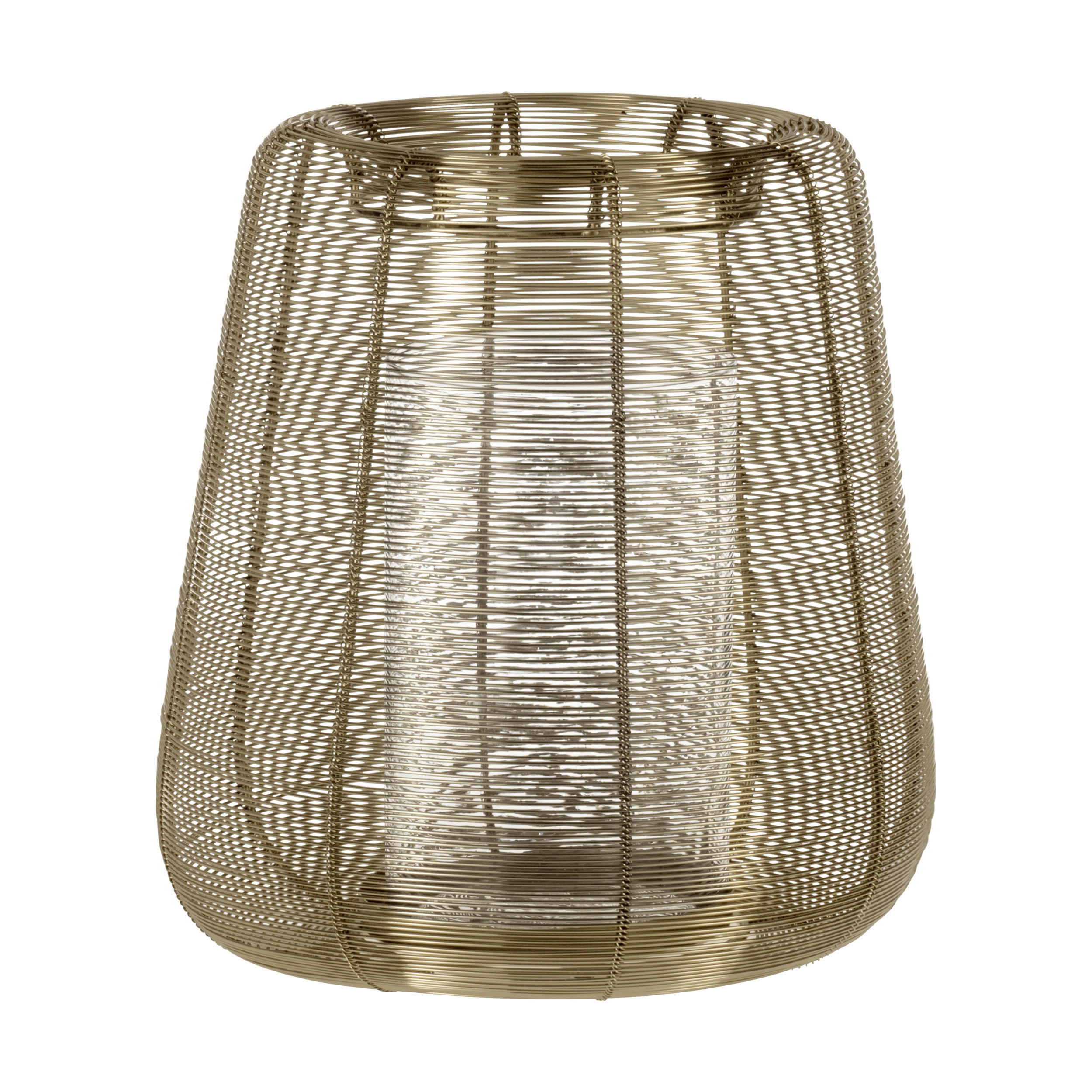 WINDLICHT - Goldfarben, LIFESTYLE, Glas/Metall (28/29cm)