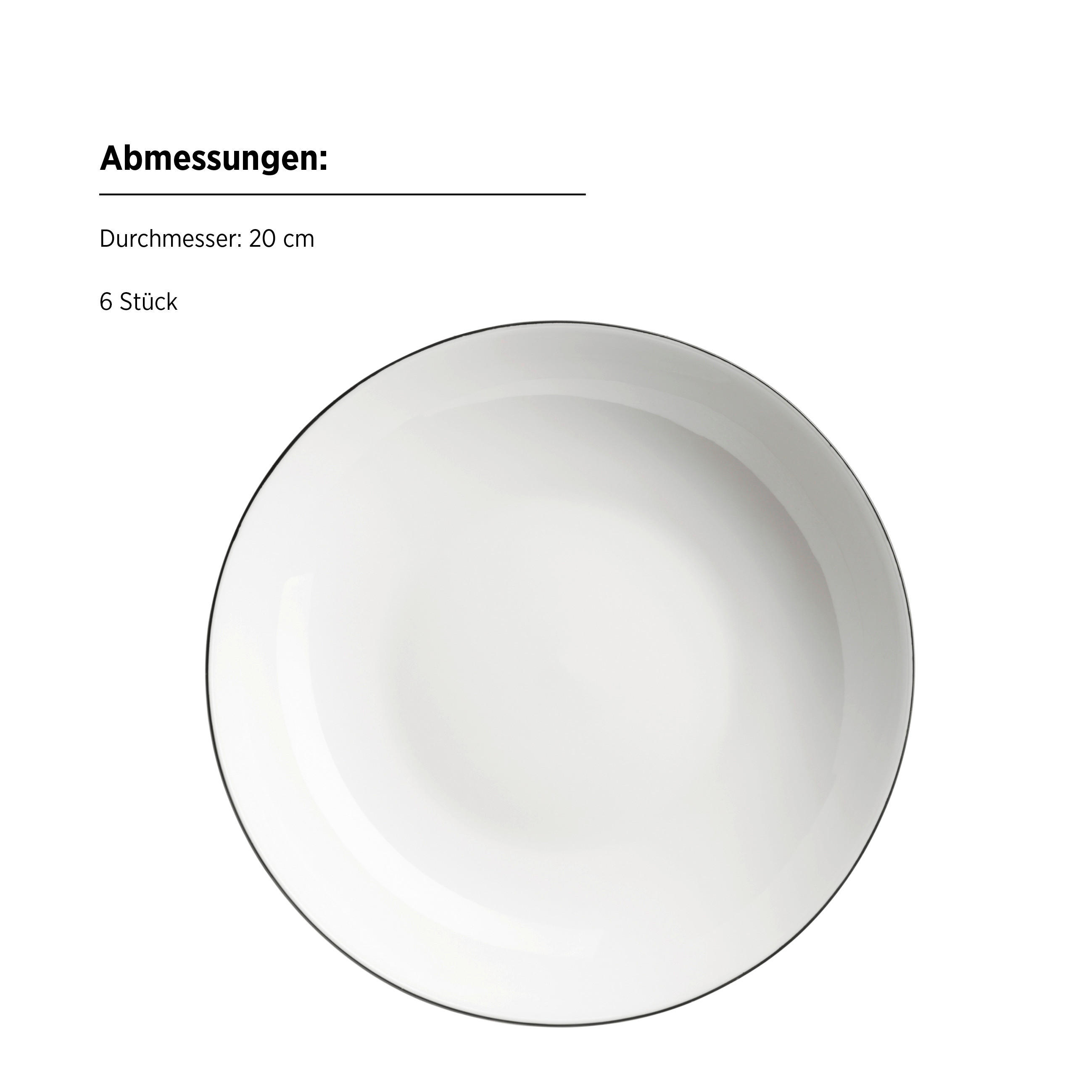 TAFELSERVICE Schwarz, Weiß 12-teilig Felise  - Schwarz/Weiß, Trend, Keramik - Mäser
