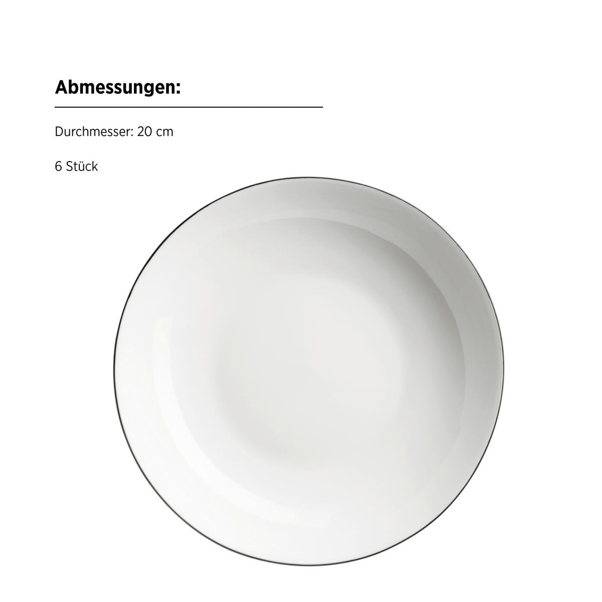 TAFELSERVICE Felise 12-teilig  - Schwarz/Weiß, Trend, Keramik - Mäser