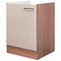 SPÜLENUNTERSCHRANK 50/82/57 cm  in Sonoma Eiche, Kaschmir  - Kaschmir/Edelstahlfarben, MODERN, Holzwerkstoff/Metall (50/82/57cm) - FlexWell