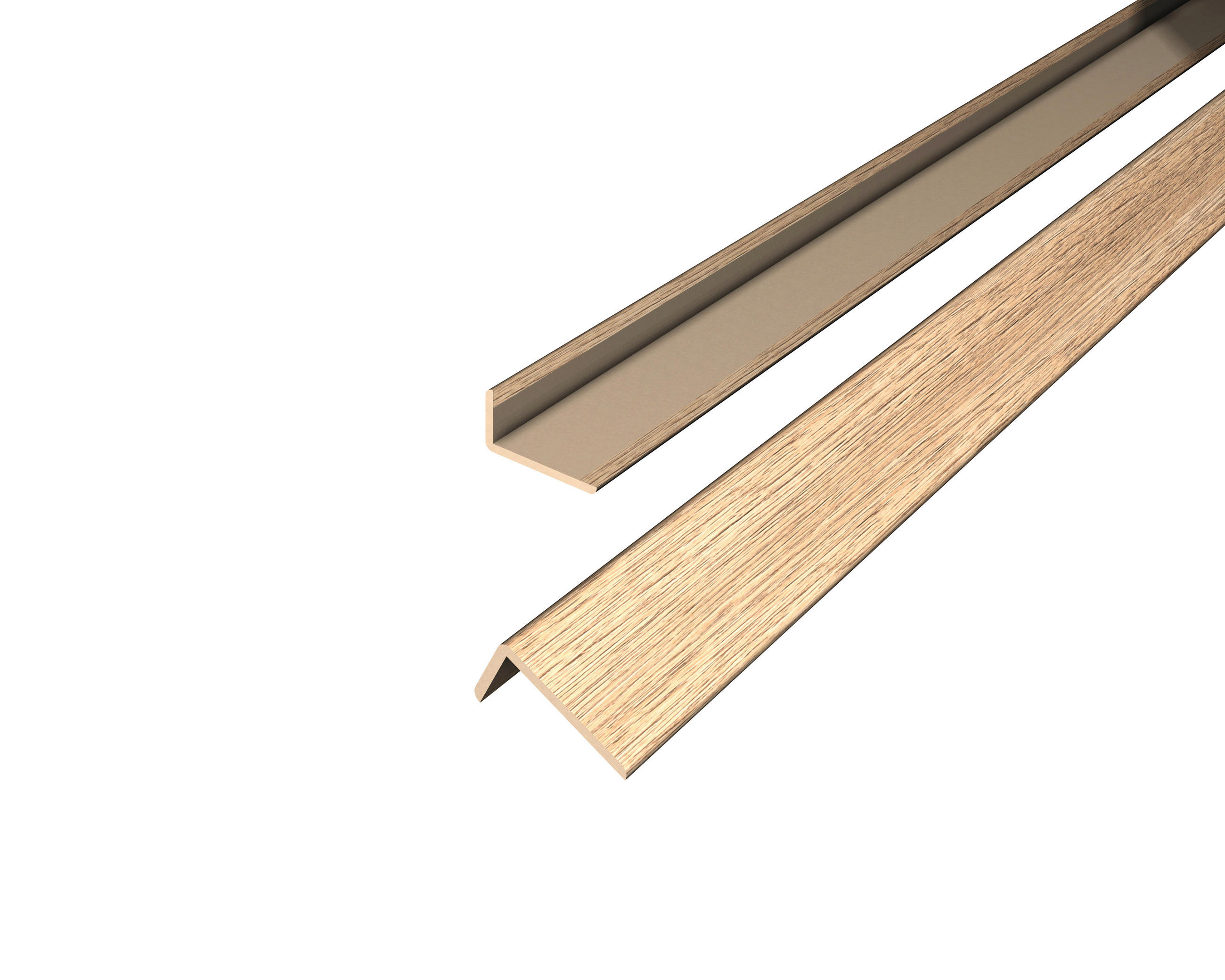 Decowall Winkelleiste Eiche Naturmaterialien in Eichefarben  240/2.2/4.5 cm  - Eichefarben, Design, Naturmaterialien (240/2.2/4.5cm) - Egger Holzwerkstoffe