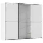 SCHWEBETÜRENSCHRANK  in Schwarz, Weiß  - Schwarz/Weiß, KONVENTIONELL, Glas/Holzwerkstoff (271/223/68cm) - Novel