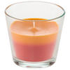 KERZE IM GLAS - Dunkelorange/Orange, Basics, Glas/Naturmaterialien (9/8,2cm) - Ambia Home