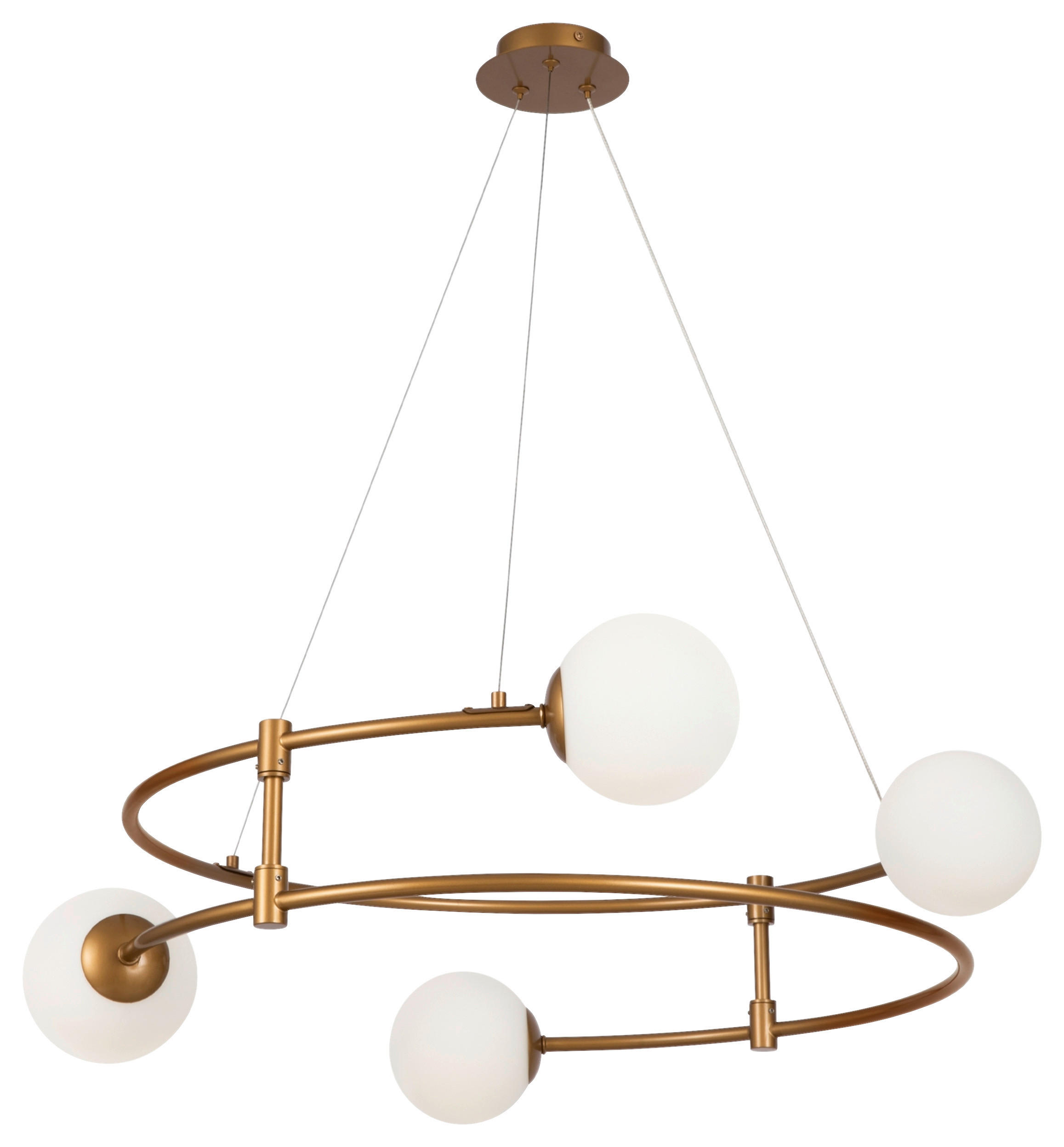 PENDELLEUCHTE 61/24,5/61 cm  - Goldfarben, Basics, Glas/Metall (61/24,5/61cm) - MAYTONI