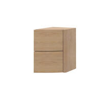 OLDALSZEKRÉNY 29/45/43 cm  - tölgyfa színű, Basics, faalapú anyag (29/45/43cm) - Welnova