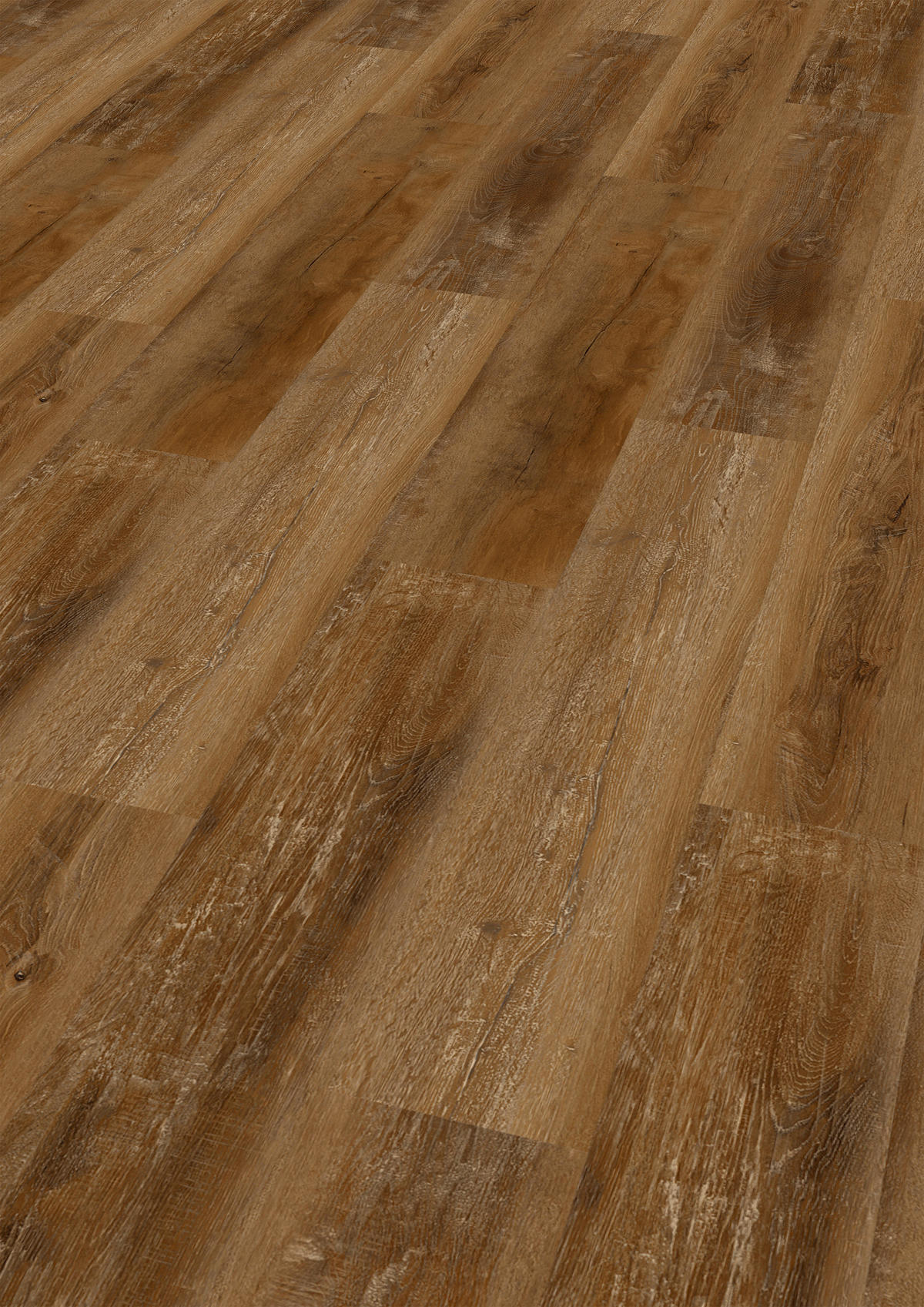 VINYLBODEN SPC 4,5mm Breitdiele inkl. Trittschall  per  m² - Eichefarben, Basics, Kunststoff (22,5/122/0,45cm)
