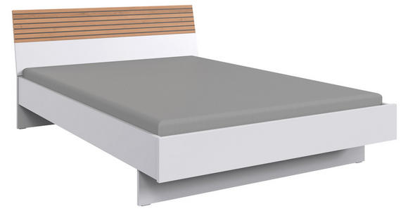 BETT 140/200 cm in Weiß, Eiche Artisan - Weiß/Eiche Artisan, MODERN, Holzwerkstoff (140/200cm) - Carryhome