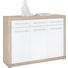 KOMODA 137/103/40 cm bijela, hrast Sonoma - bijela/boje srebra, Design, drvni materijal/plastika (137/103/40cm) - Xora KOMODA 137/103/40 cm bijela, hrast Sonoma - bijela/boje srebra, Design, drvni materijal/plastika (137/103/40cm) - Xora