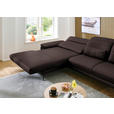 ECKSOFA in Echtleder Braun  - Schwarz/Braun, Design, Leder/Metall (193/332cm) - Dieter Knoll