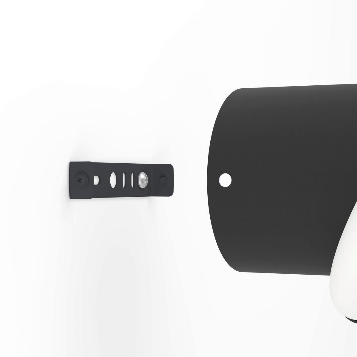 LED-WANDLEUCHTE 26/25 cm   - Schwarz/Weiß, Design, Kunststoff/Metall (26/25cm) - Eglo