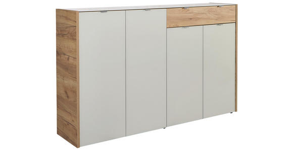 SIDEBOARD Eichefarben, Kaschmir - Kaschmir/Eichefarben, KONVENTIONELL, Glas/Holzwerkstoff (177/110/40cm) - Voleo