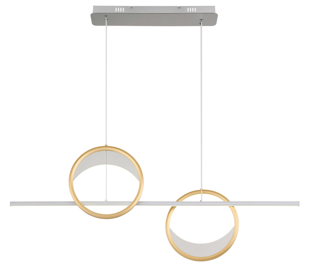 ZÁVĚSNÉ LED SVÍTIDLO, 120.4/10.5/120 cm - barvy stříbra/čiré, Design, kov/plast (120.4/10.5/120cm) - Globo