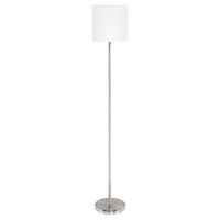 STOJACIA LAMPA, 23/158 cm  - biela, Konventionell, kov/textil (23/158cm) - Eglo