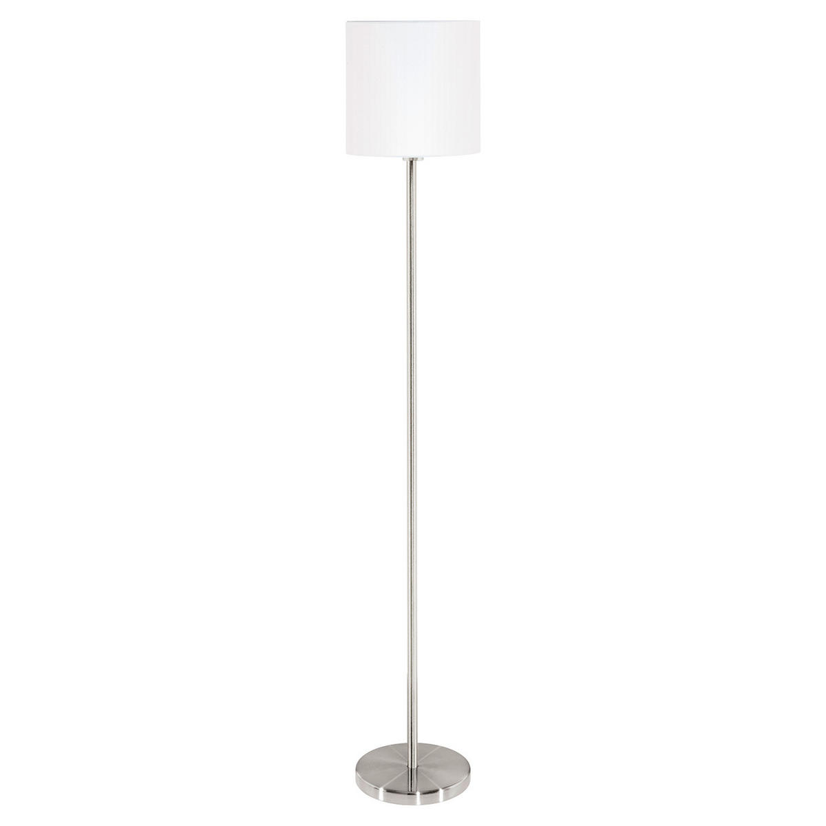 STOJACIA LAMPA, 23/158 cm  - biela, Konventionell, kov/textil (23/158cm) - Eglo
