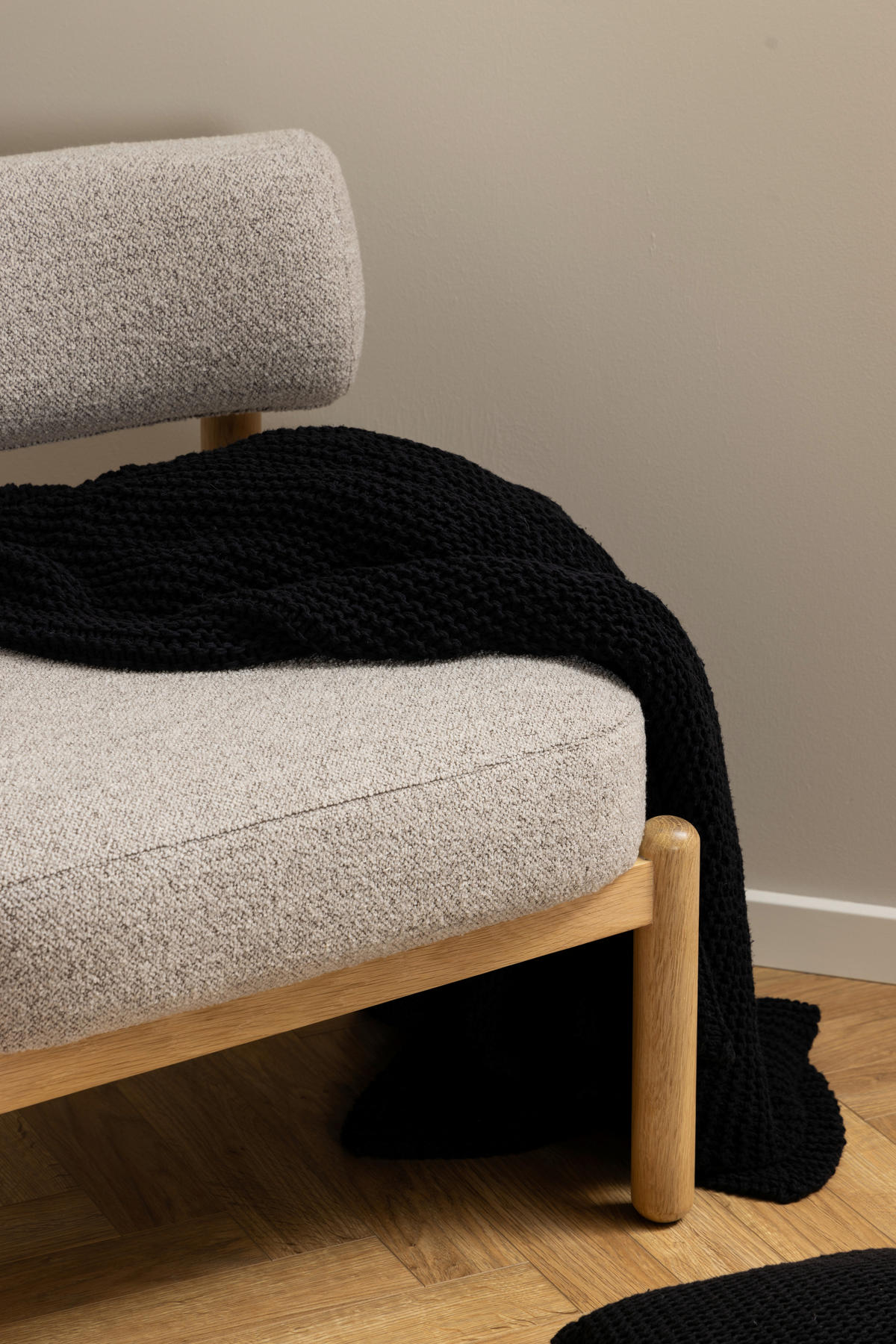 SESSEL Flachgewebe Beige    - Eichefarben/Beige, Design, Holz/Textil (66,5/75/69cm) - Carryhome