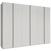 DREHTÜRENSCHRANK 299,2/229,4/59,5 cm,  in Anthrazit, Weiß, 6-türig  - Anthrazit/Weiß, KONVENTIONELL, Holzwerkstoff/Metall (299,2/229,4/59,5cm) - Dieter Knoll