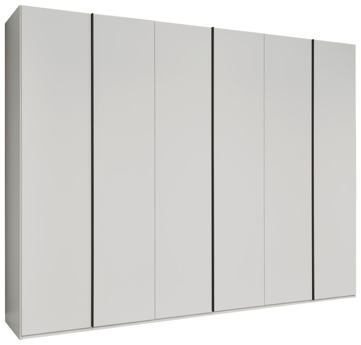 DREHTÜRENSCHRANK 299,2/229,4/59,5 cm,  in Anthrazit, Weiß, 6-türig  - Anthrazit/Weiß, KONVENTIONELL, Holzwerkstoff/Metall (299,2/229,4/59,5cm) - Dieter Knoll