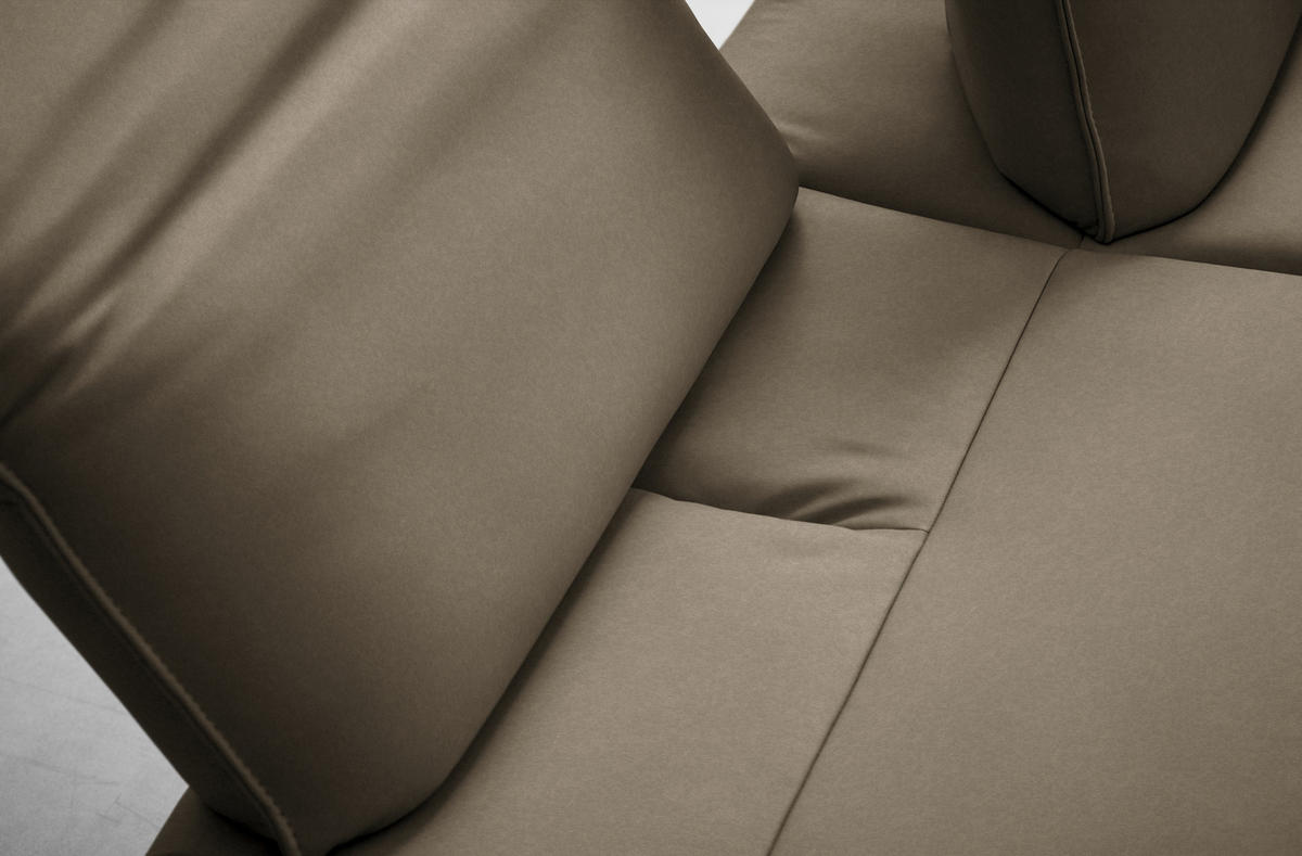 ECKSOFA  in Echtleder Dunkelbraun  230/290 cm  - Anthrazit/Dunkelbraun, Design, Leder/Metall (230/290cm) - Johann Jakob