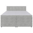 BOXSPRINGBETT 200/200 cm  in Hellgrau  - Hellgrau/Schwarz, KONVENTIONELL, Kunststoff/Textil (200/200cm) - Carryhome