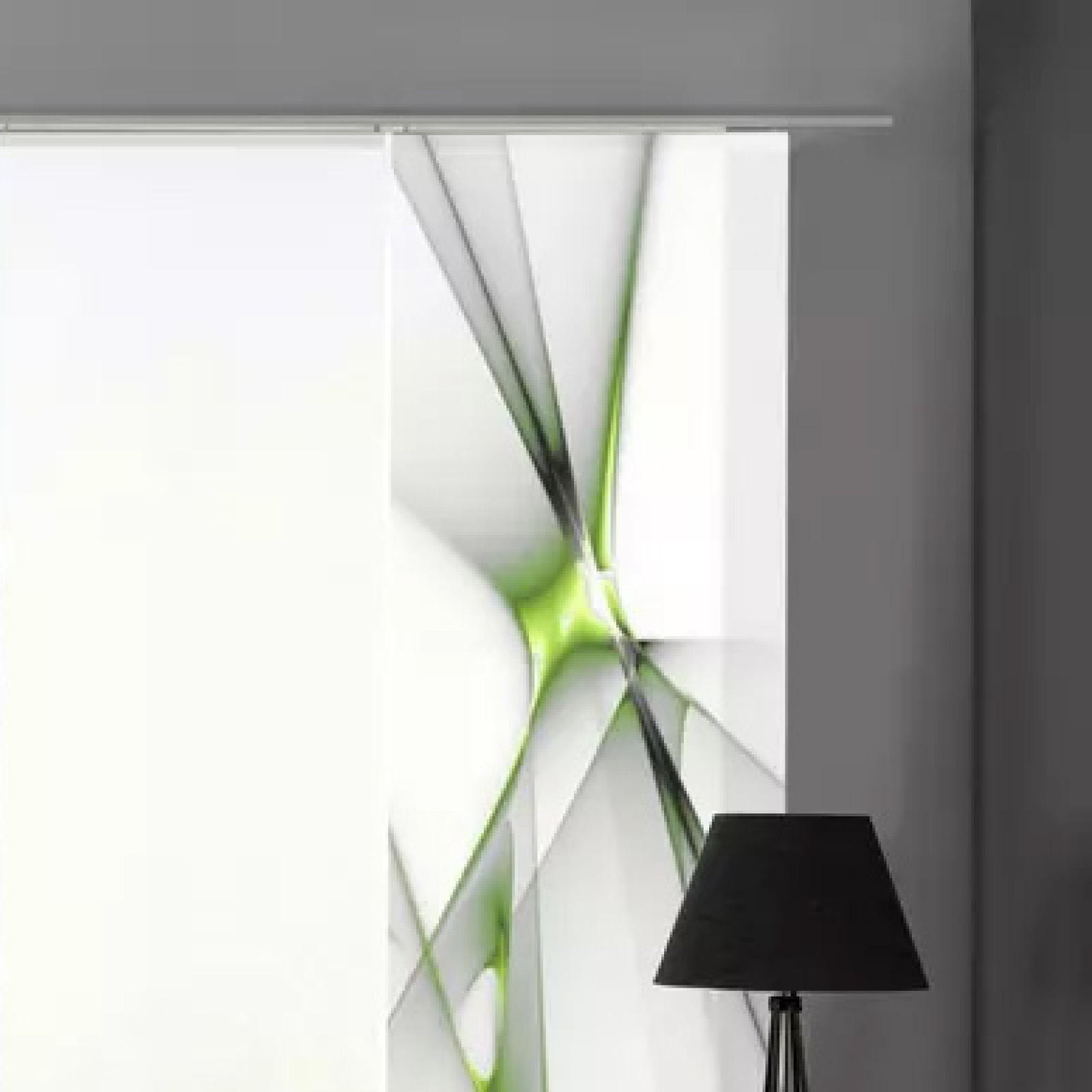 FLÄCHENVORHANG FRANKLIN, 4-TLG  4 Stück    60/245 cm  - Hellgrün, Basics, Textil (60/245cm)
