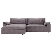 ECKSOFA  in Webstoff Grau, Lila  198/306 cm  - Lila/Schwarz, MODERN, Kunststoff/Textil (198/306cm) - Carryhome