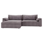 ECKSOFA  in Webstoff Grau, Lila  198/306 cm  - Lila/Schwarz, MODERN, Kunststoff/Textil (198/306cm) - Carryhome
