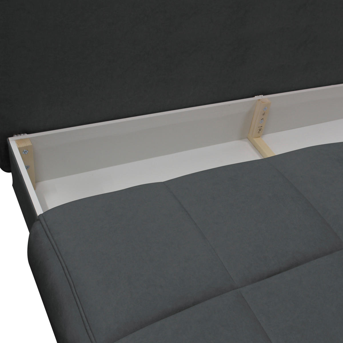SCHLAFSOFA in Velours Graphitfarben  - Goldfarben/Graphitfarben, Design, Textil/Metall (200/90/97cm) - MID.YOU
