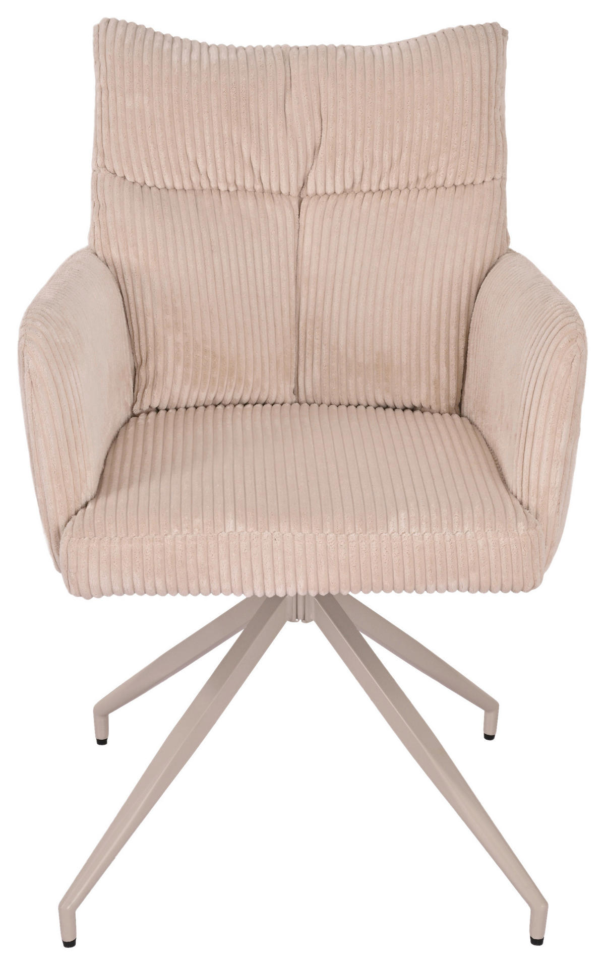 ARMLEHNSTUHL  in Eisen Cord  - Beige/Creme, MODERN, Textil/Metall (57/89/67cm) - MID.YOU