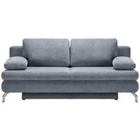 ZOFA S POSTELJNO FUNKCIJO,  siva tekstil  - barve kroma/siva, Design, kovina/tekstil (200/91/92cm) - Novel