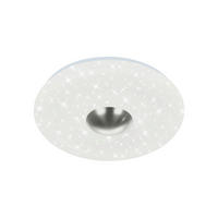LED PLAFONJERA  - boja nikla/bela, Dizajnerski, metal/plastika (38/9,5cm)