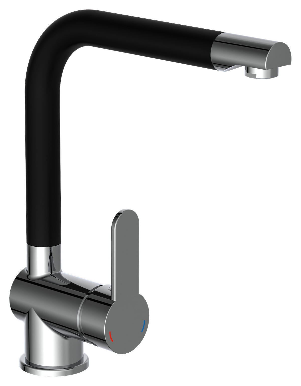 KÜCHENARMATUR - Edelstahlfarben/Schwarz, Basics, Metall (26/30/5,5cm) - Xora