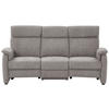 TRAPEZSOFA in Flachgewebe Greige  - Greige/Schwarz, Konventionell, Textil/Metall (219/107/97cm) - Pure Home Comfort