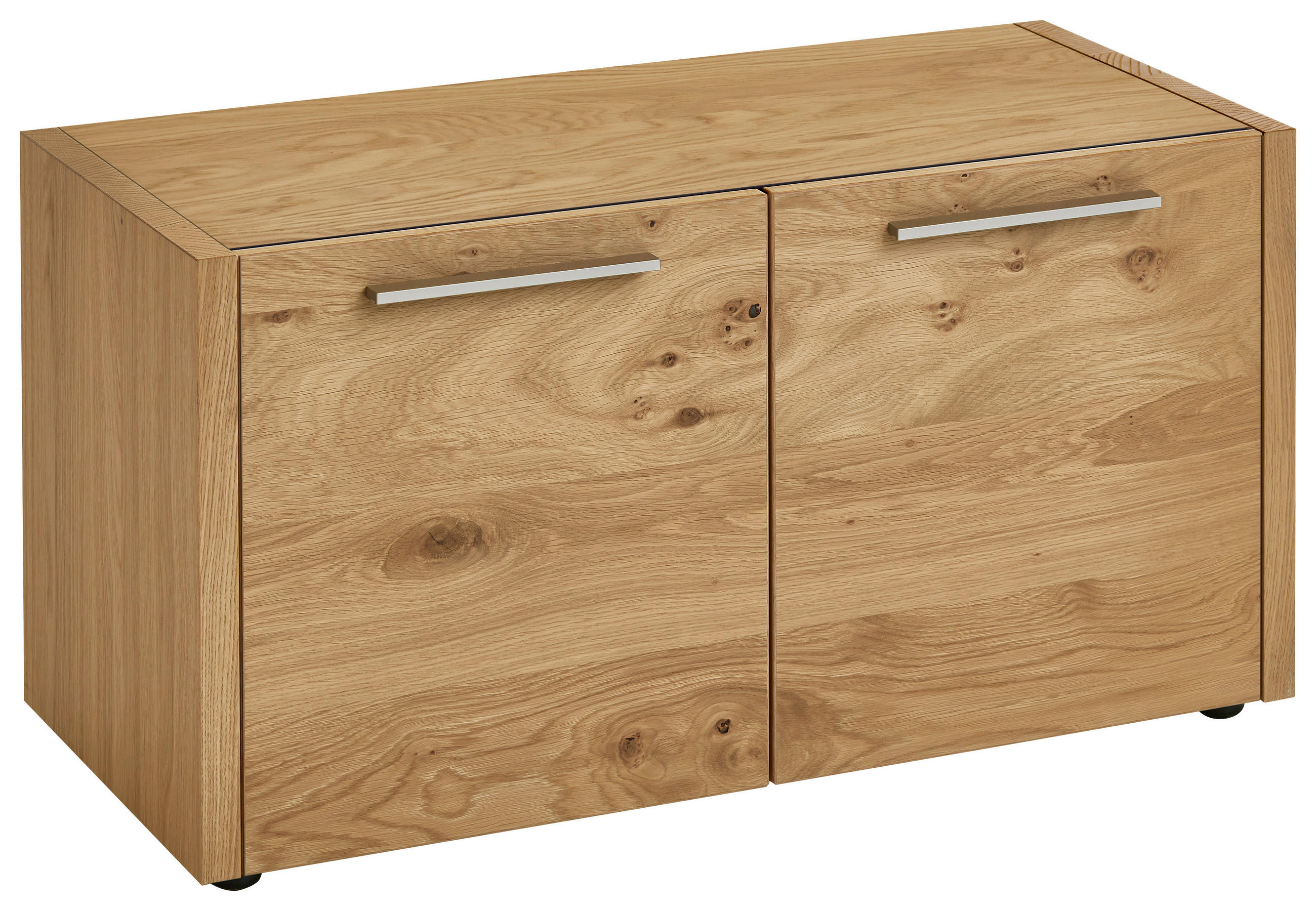 GARDEROBENBANK  in 86/45/41 cm  - Eichefarben/Silberfarben, Design, Holz/Kunststoff (86/45/41cm)