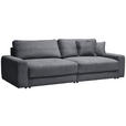 BIGSOFA Cord Graphitfarben  - Schwarz/Graphitfarben, MODERN, Kunststoff/Textil (278/93/112cm) - Carryhome