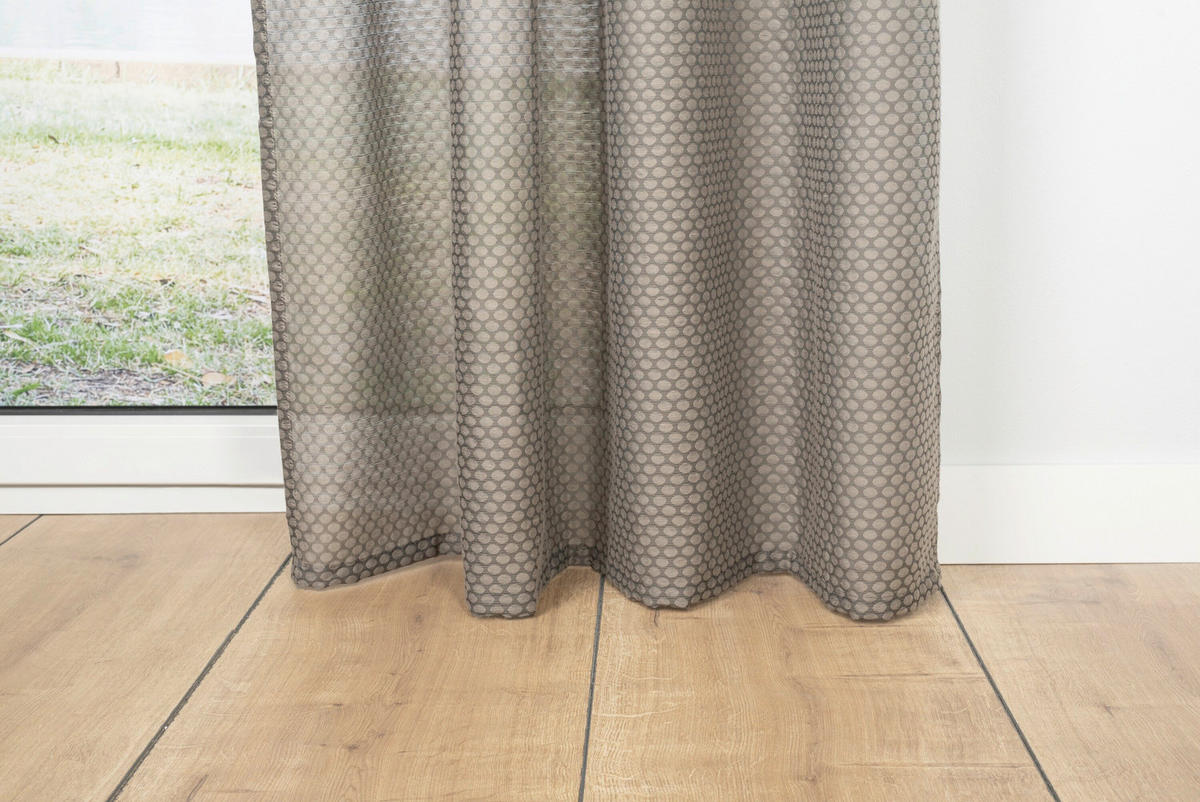 ÖSENSCHAL transparent 135/245 cm   - Grau, Basics, Textil (135/245cm)