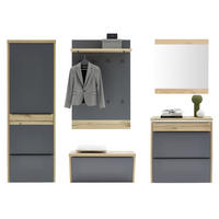 GARDEROBE 6-teilig  in 290/200/32 cm  - Eichefarben/Grau, Design, Holz/Holzwerkstoff (290/200/32cm) - Dieter Knoll