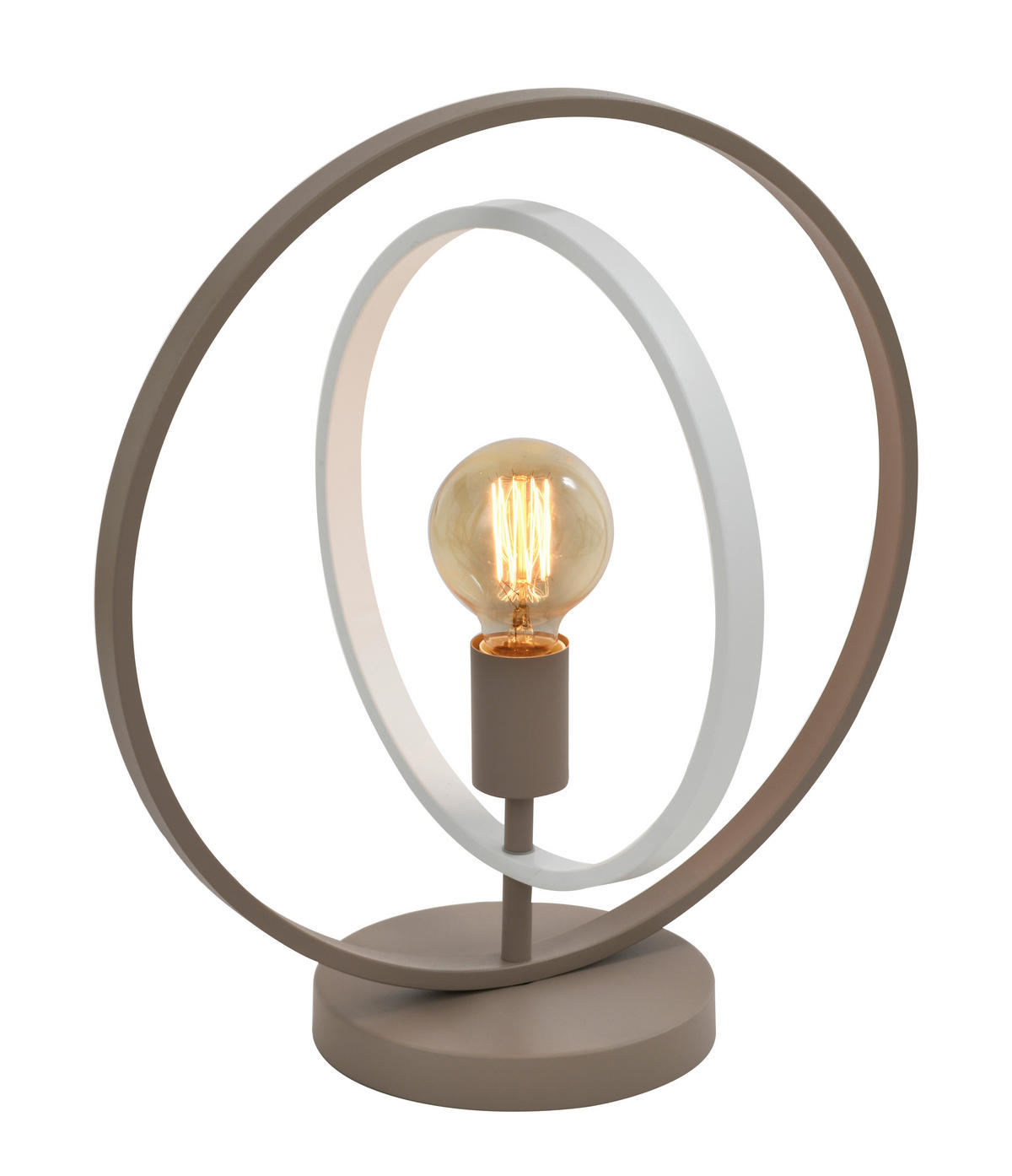 TISCHLEUCHTE Montpellier 40/42,5/30 cm  - Sandfarben/Weiß, Design, Kunststoff/Metall (40/42,5/30cm)
