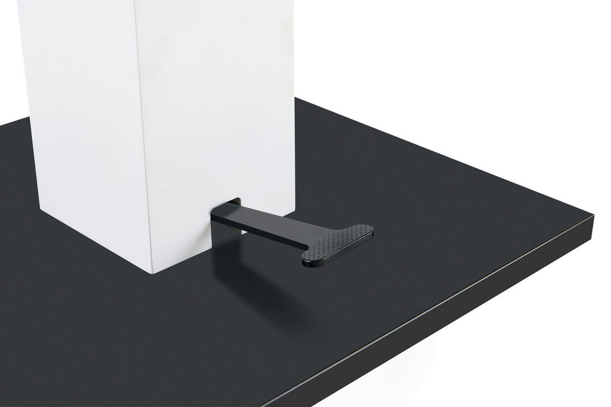 COUCHTISCH 70/70/46,5-66 cm quadratisch Schwarz, Weiß  - Schwarz/Weiß, Design, Holzwerkstoff/Metall (70/70/46,5-66cm) - Carryhome
